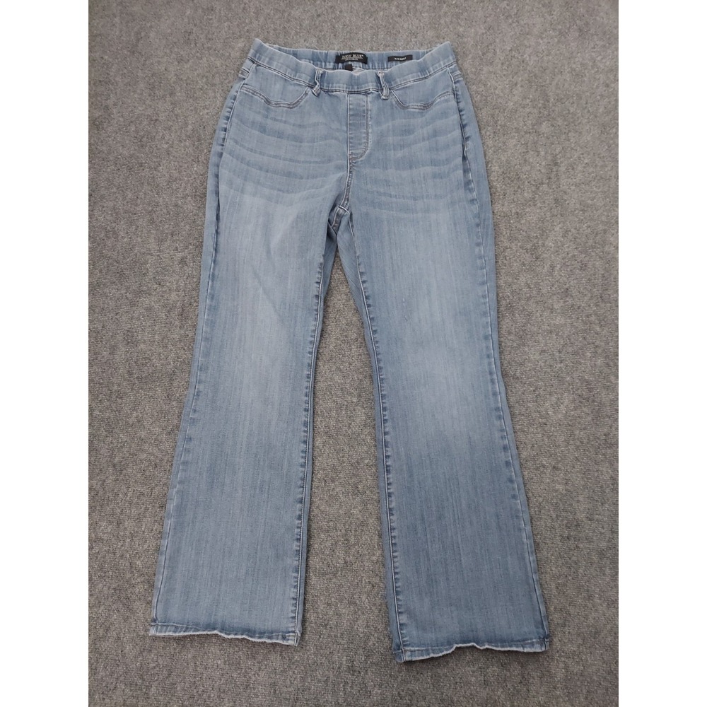 Judy Blue Jeans 16W Blue Slim Boot Cut Stretch Light Wash Whiskered